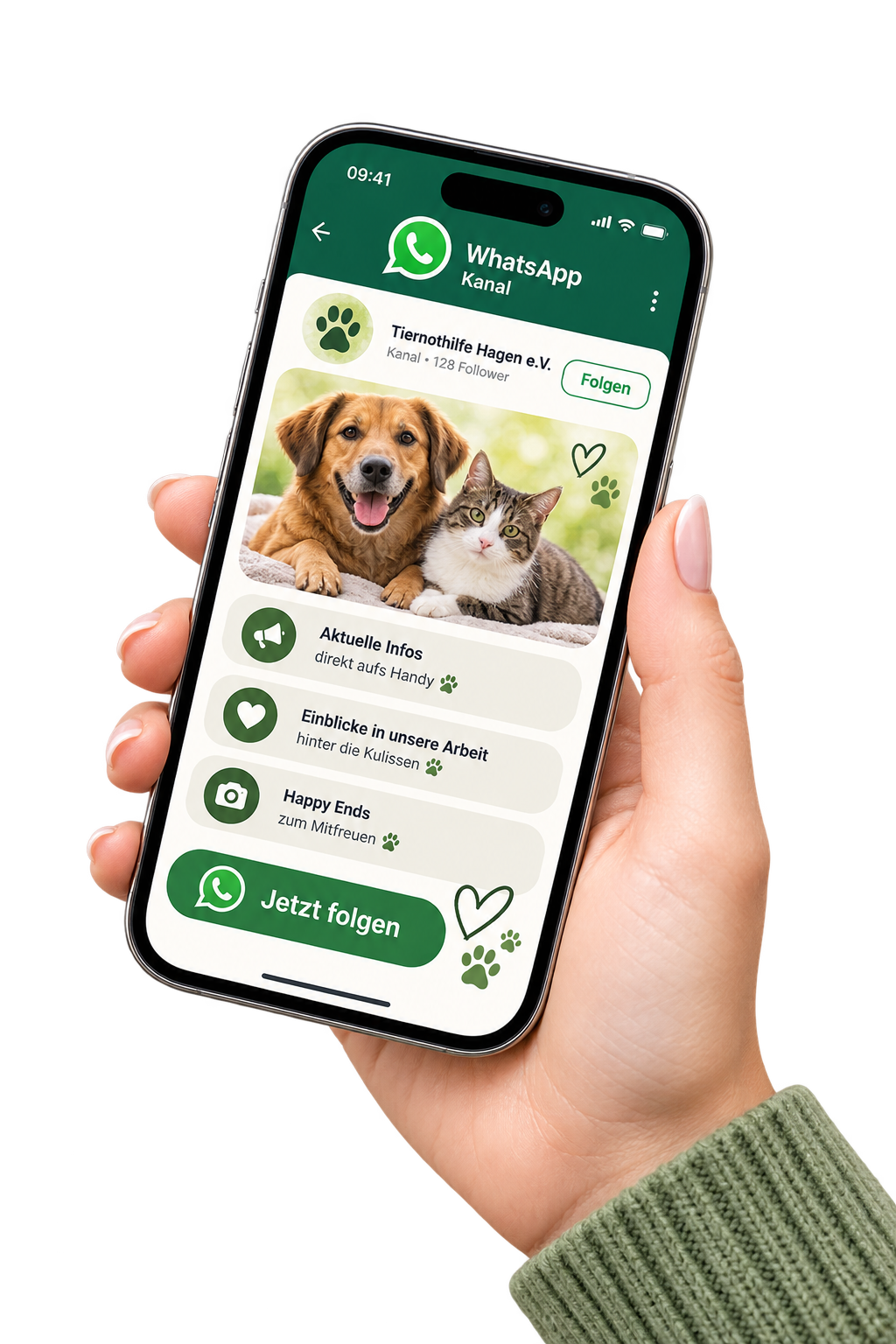 Tiernothilfe Hagen auf WhatsApp