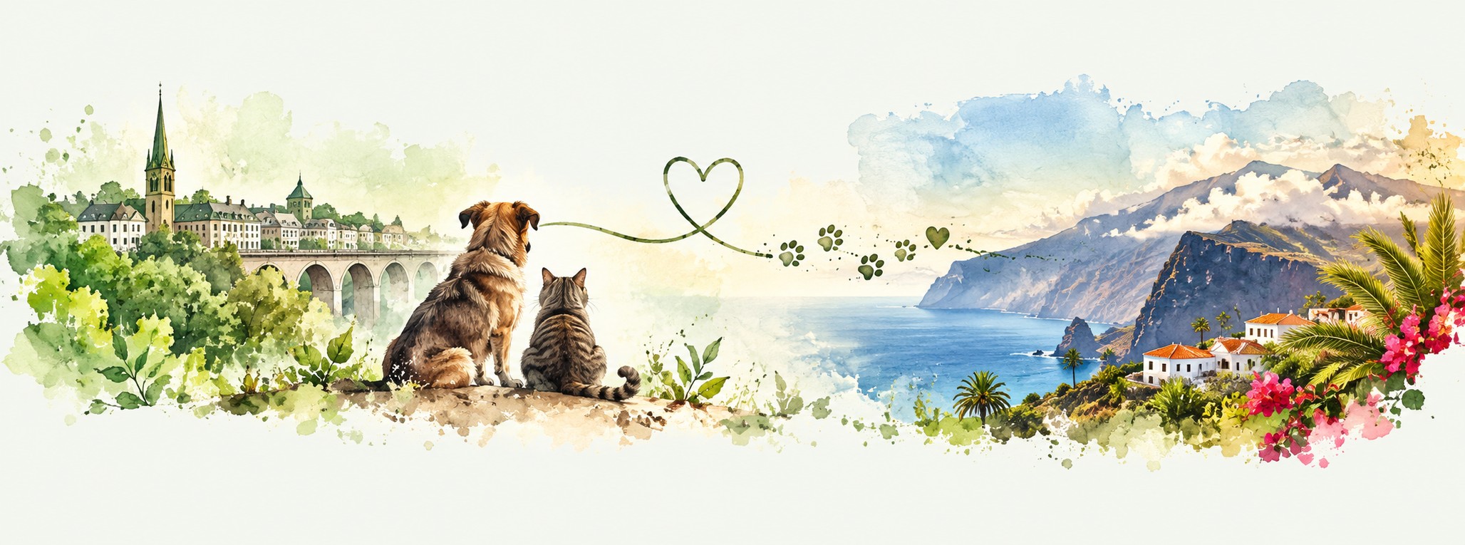 Illustration der Verbindung zwischen Hagen und La Palma